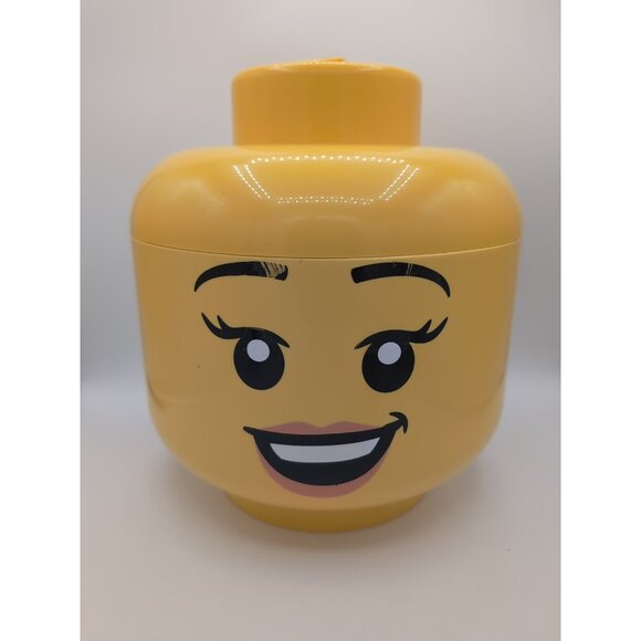 Lego Head Storage Girl Large Medium & Small Container - 3 Pieces - Picture 2 of 3